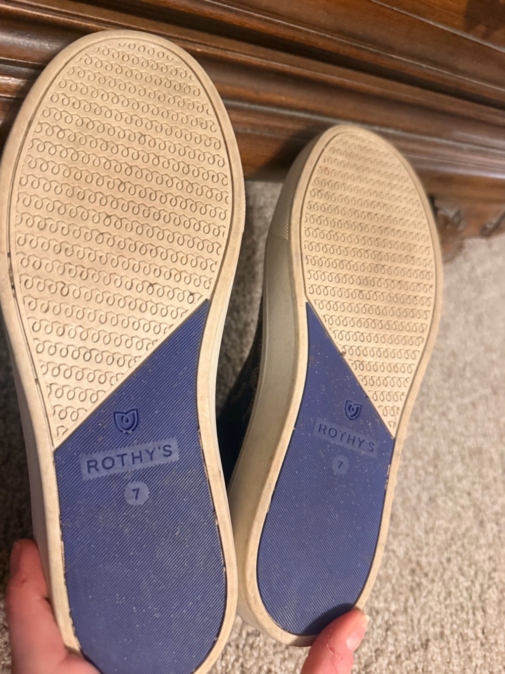Rothy's Brown Leopard Knit Slip-On Sneakers - Picture 9 of 9